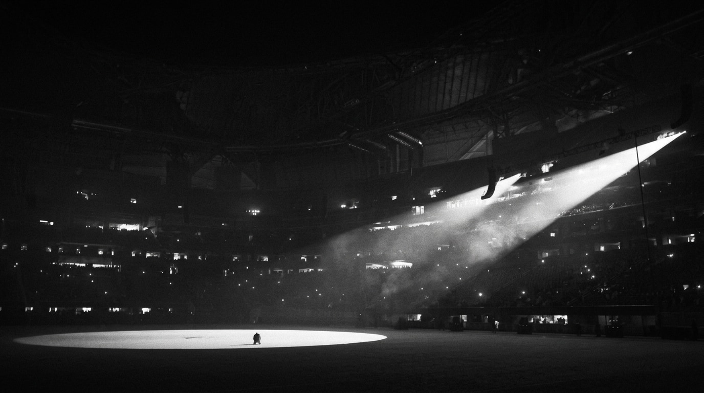 Stadium Arena Spotlight Noir Backdrop